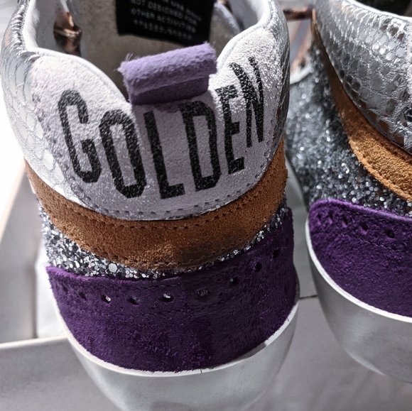 NIB💌💕Golden Goose Mid Star Glitter Leo sneakers - Picture 7 of 8